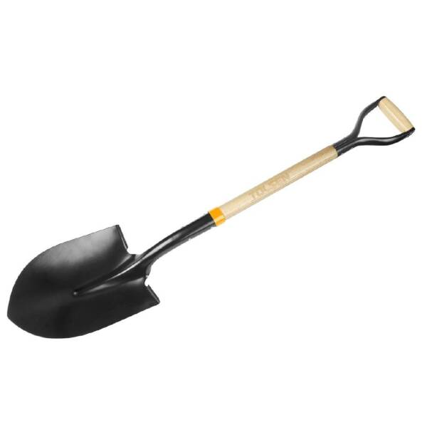 TOLSEN ROUND MOUTH STEEL SHOVEL WITH HANDLE