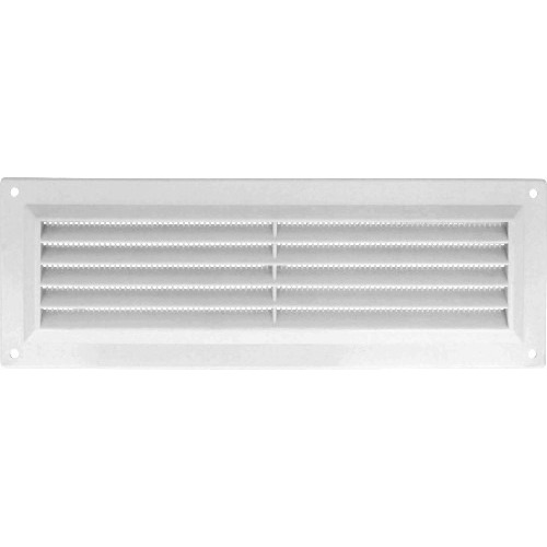 VENTILATION PLASTIC GRILL 123X370X20MM WHITE