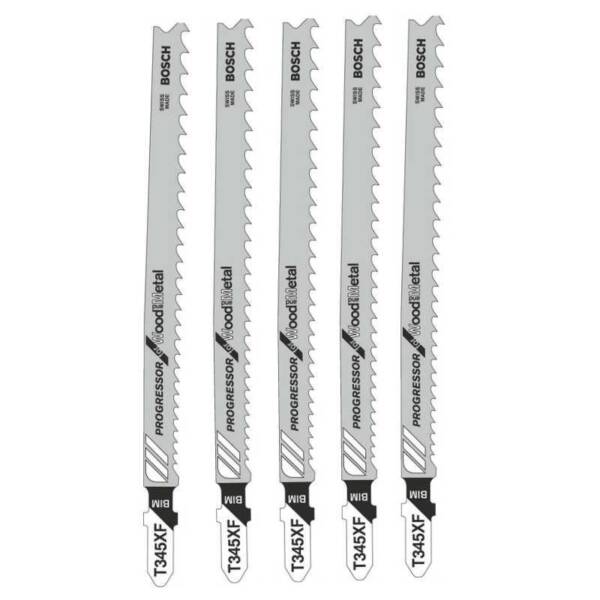 BOSCH T345XF JIGSAW BLADES Progressor BiM 5PCS