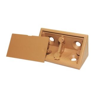 PLASTIC CORNER BRACKET WITH LID BEIGE 42MM 10PCS
