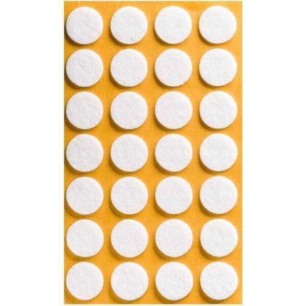 FELT GLIDERS WHITE 24 28MM