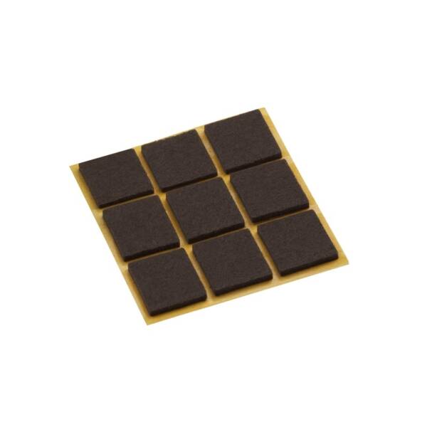 FELT GLIDERS BROWN 48 22X22MM