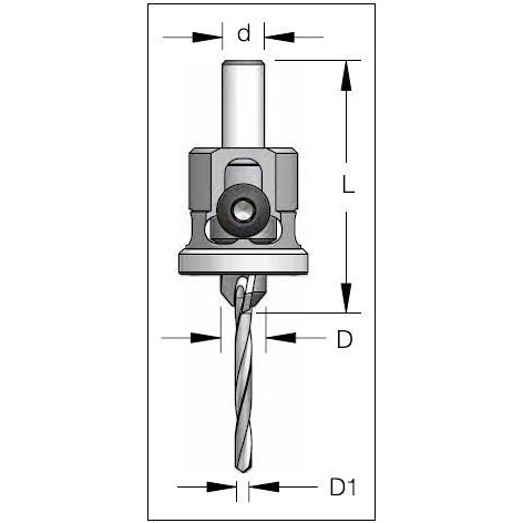 DIMAR COUNTERSINK WITH DEPTH-STOP 4MM