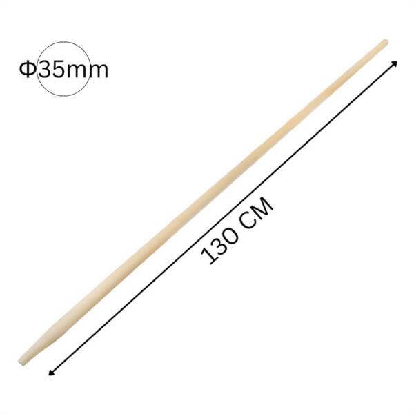 WOOD HANDLE 35MM - 130CM