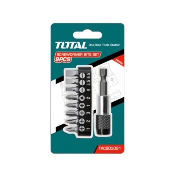 TOTAL SCREWDRIVER BITS SET 9PCS