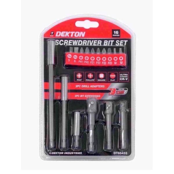 SCREWDRIVER BIT SET 16PCS