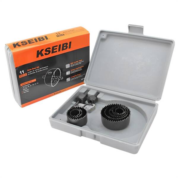 CARBON STEEL HOLESAW KIT 11PCS