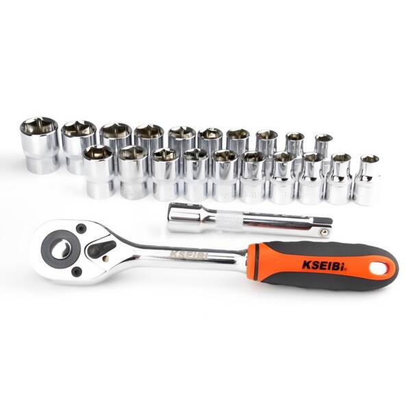HEXAGON SOCKET SET 22PCS 1/2'' 10-19MM