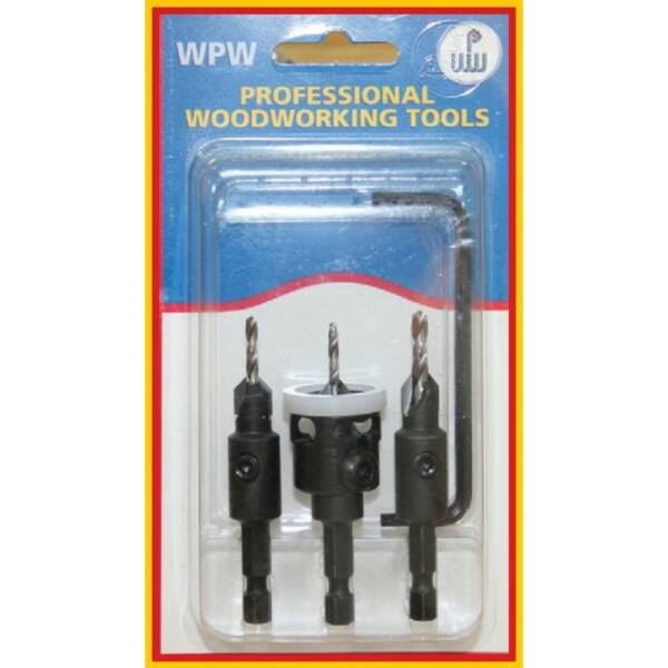 WPW COUNTERSINK & DEPTH STOP HEX SET