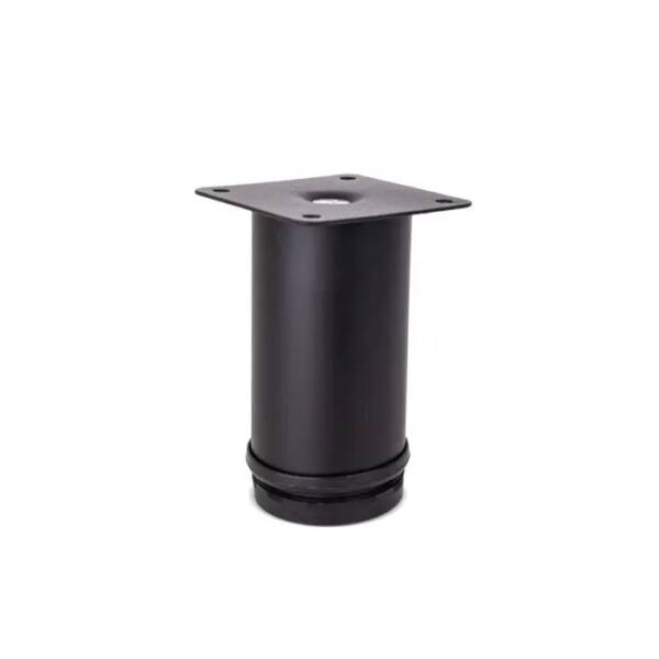 FURNITURE LEG ADJUSTABLE 5080 BLACK 80MM ROUND