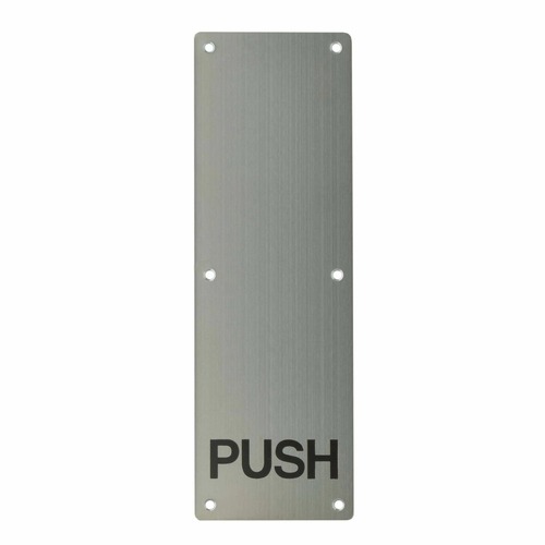 PUSH PLATE S/S PUSH INDICATOR 100X300X1.5MM