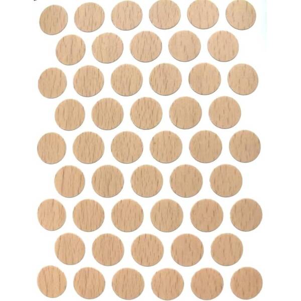 SELF-ADHESIVE SCREW HOLE STICKERS 50PCS BEECH