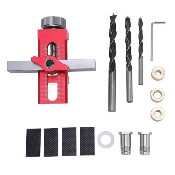 CABINET DOOR - PUSH JIG 6, 8, 10MM WITH DRILL BITS SET