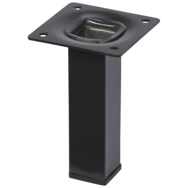 FURNITURE LEG ADJUSTABLE 5020 BLACK 100MM SQUARE