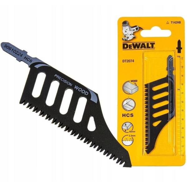 DEWALT 74MM T SHANK HCS JIGSAW BLADE WOOD