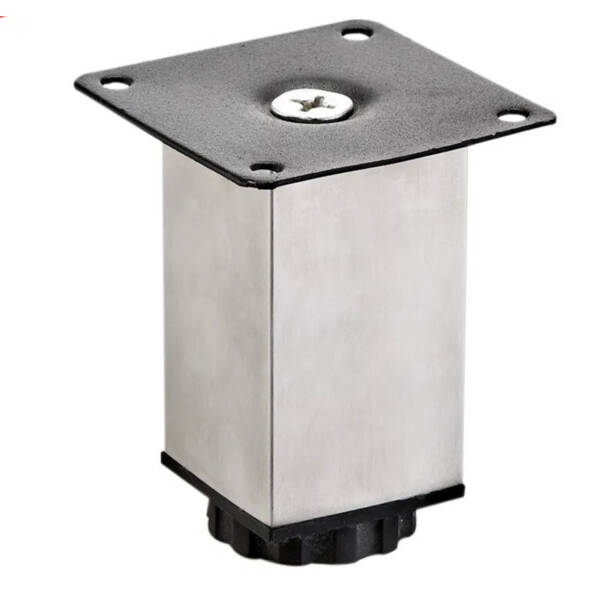 FURNITURE LEG ADJUSTABLE 5020 INOX MAT 60MM SQUARE