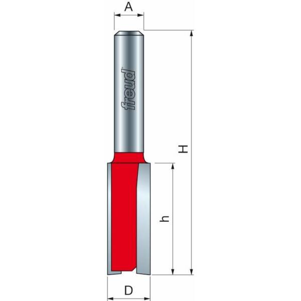 FREUD 04-10725 6.35 X 22.2MM STRAIGHT BIT 1/4'' SHANK