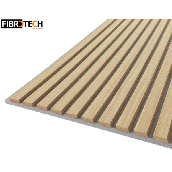 FIBROTECH 3D ACOUSTIC WALL PANEL LIGHT OAK WITH GREY POLYESTER