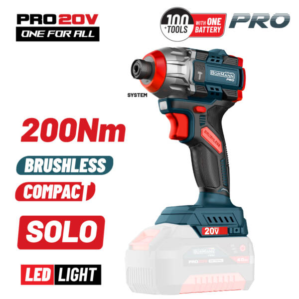 BORMANN BBP5410 PRO COMPACT BRUSHLESS BATTERY IMPACT SCREWDRIVER 20V, LI-ION