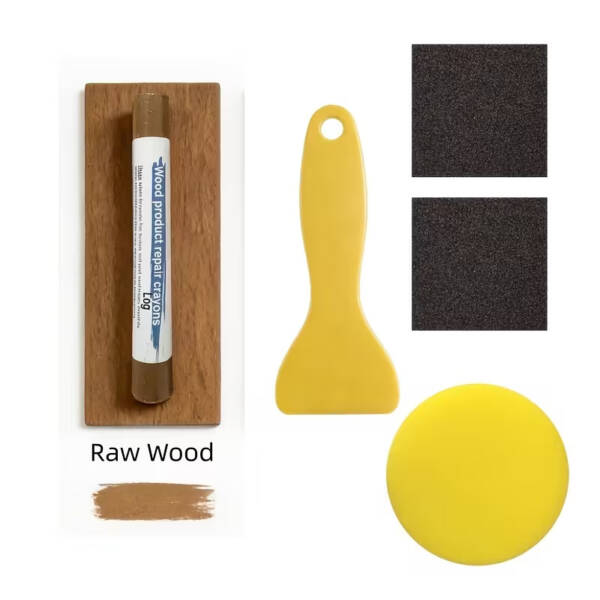 WOOD FILLER REPAIR WAX STICK RAW WOOD - KIT