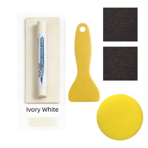 WOOD FILLER REPAIR WAX STICK IVORY WHITE - KIT