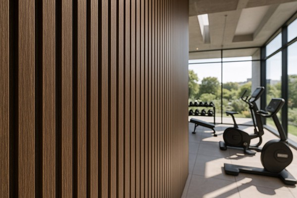 PS PANEL WITH 3D SLATS RESIDENCE GOLDEN/BROWN OAK - Image 3