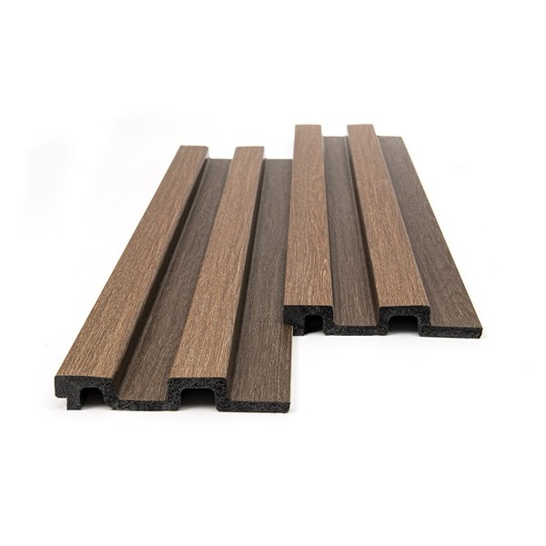 PS PANEL WITH 3D SLATS RESIDENCE GOLDEN/BROWN OAK