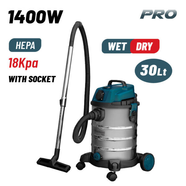 BORMANN BVC3410 WET & DRY VACUUM CLEANER 1400W 30LT
