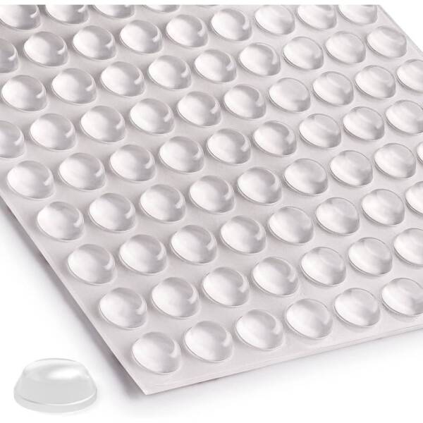 Silicone Cabinet Door Bumpers Round 10X2mm 100PCS
