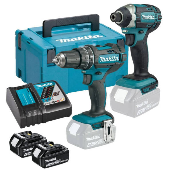 MAKITA DLX2131TJ 18v LXT Cordless Twin Kit DHP482 Combi & DTD152 Impact Driver inc 2x 5.0Ah